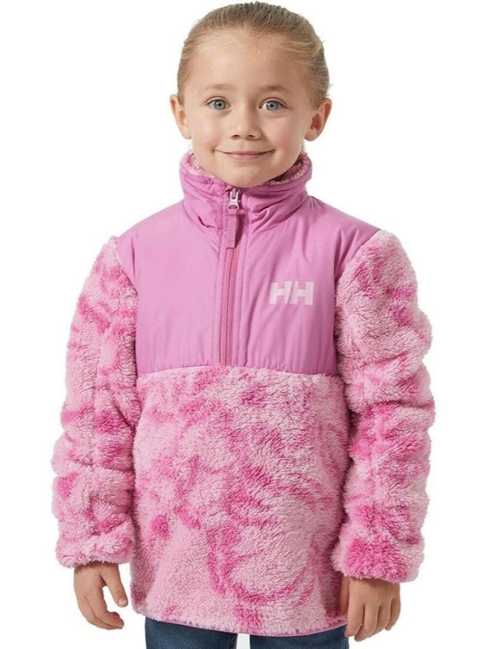 Helly Hansen Kids 1/2 Zip Midlayer Jacket / Sweater Pink Girls Kids Size 5 - NEW